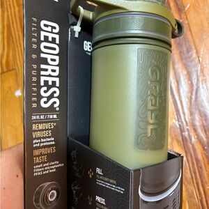 Grayl GeoPress Water Purifier Bottle - Olive Green